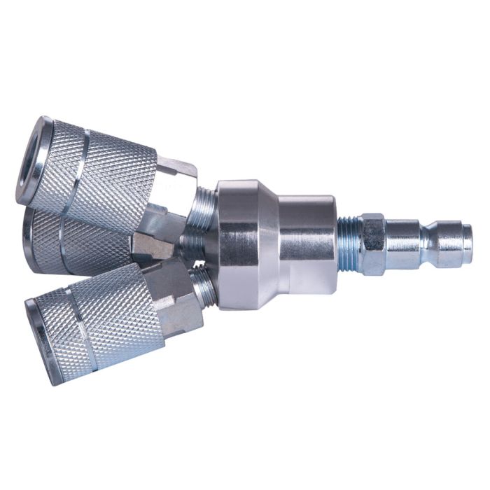 3/8″ Auto QC T Manifold 3 Coupler X NIPPL